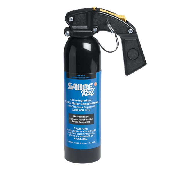 Sabre MK-9 OC Spray 92H2O60, 16 oz canister for law enforcement crowd control
 UPC 023063323022